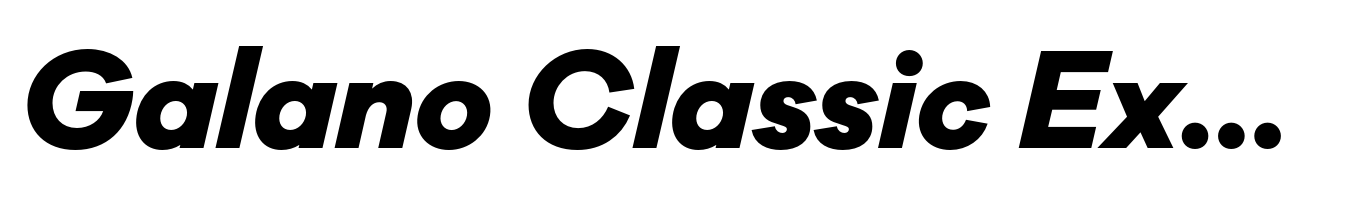 Galano Classic Extra Bold Italic